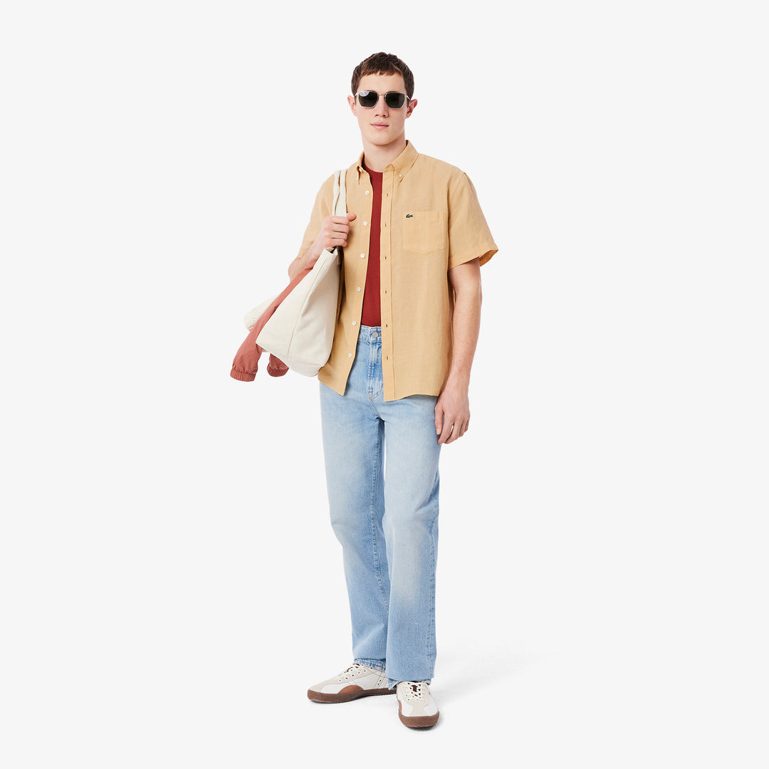 Short Sleeved Linen Shirt - CH5699