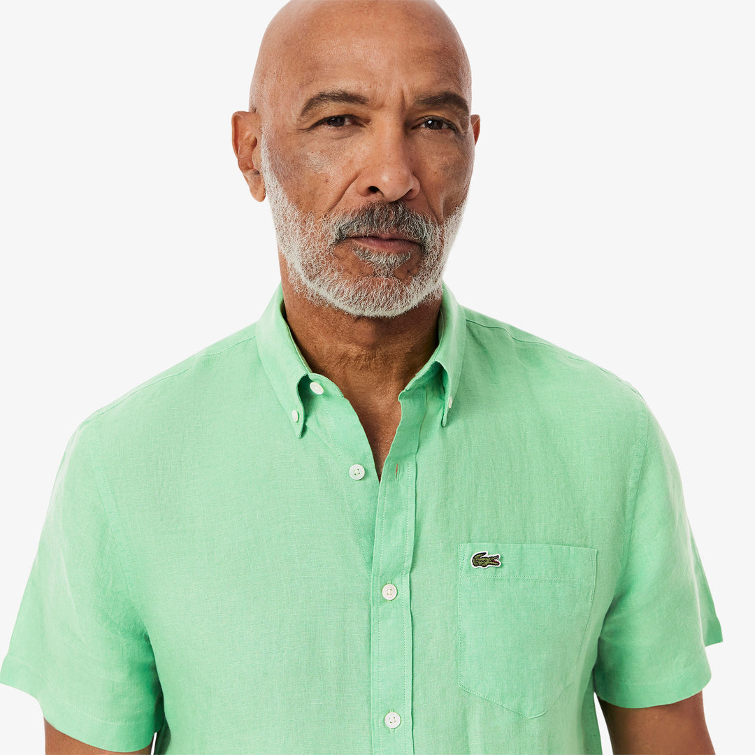 Short Sleeved Linen Shirt - CH5699