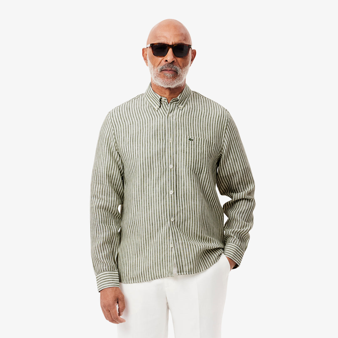Regular Fit Striped Linen Shirt - CH6985
