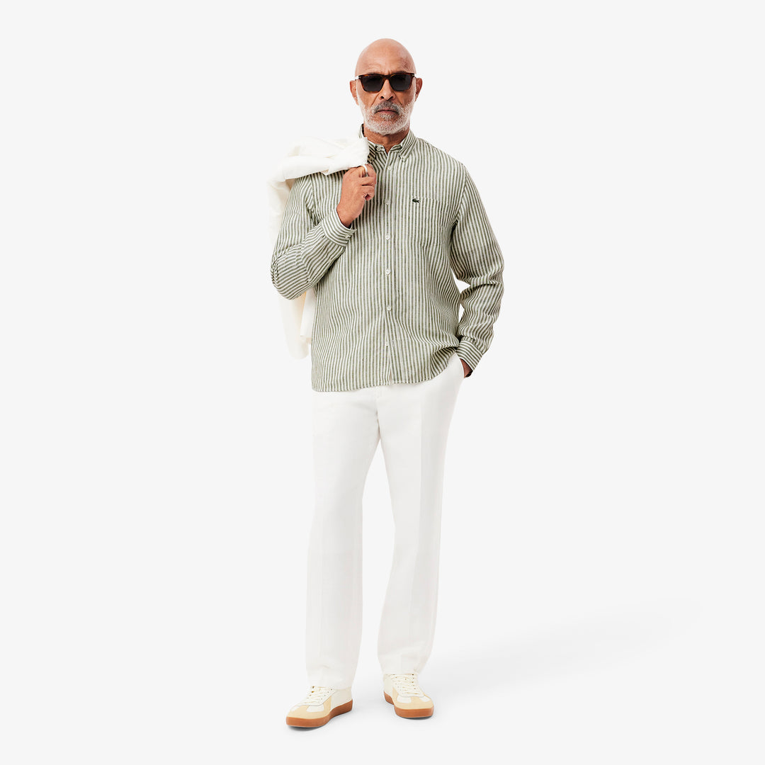 Regular Fit Striped Linen Shirt - CH6985