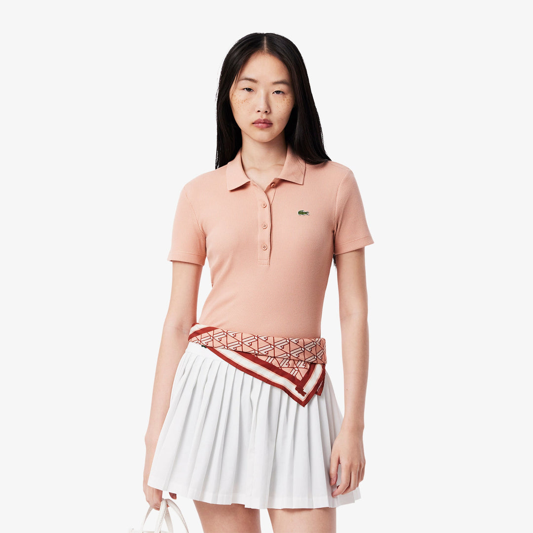 Slim Fit L.12.D Ribbed Cotton Polo Shirt-DF5377