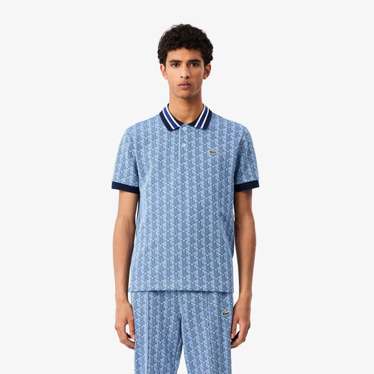 Classic Fit Monogram Jacquard Polo Shirt - DH1417