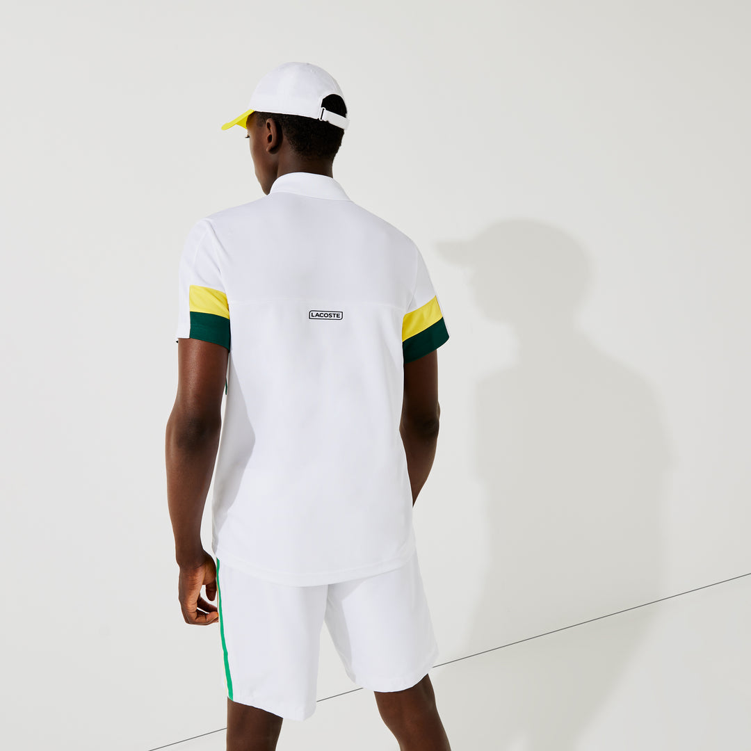 Men’S Lacoste Sport Colourblock Breathable Resistant Regular Fit Polo Shirt - Dh6932