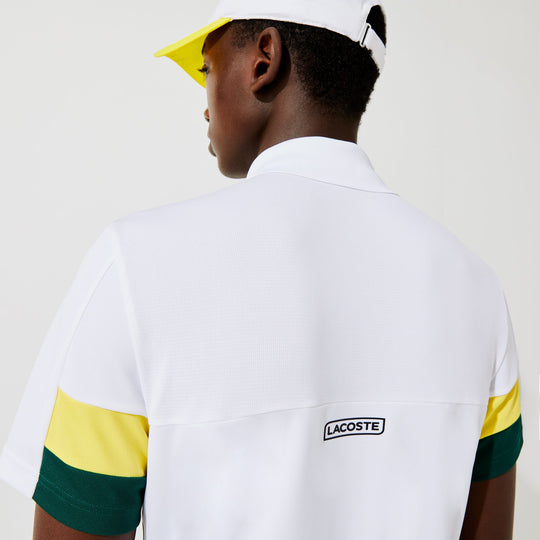 Men’S Lacoste Sport Colourblock Breathable Resistant Regular Fit Polo Shirt - Dh6932