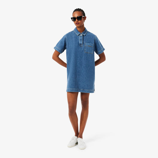 Oversized Denim Polo Dress - EF0192