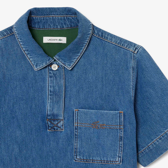 Oversized Denim Polo Dress - EF0192