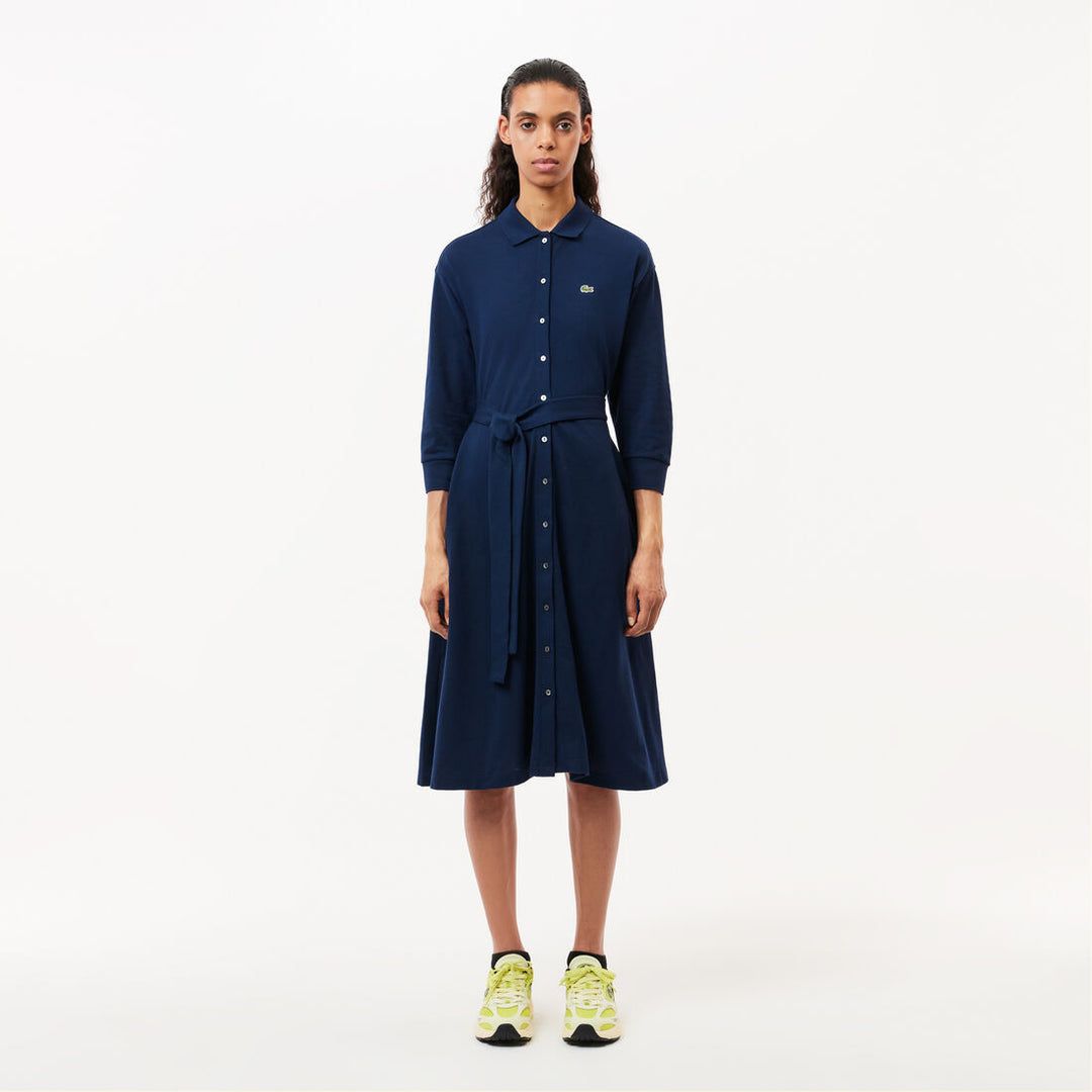 3/4 Sleeve Cotton Pique Polo Dress - EF0850