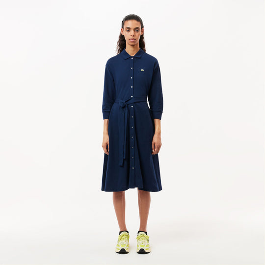 3/4 Sleeve Cotton Pique Polo Dress - EF0850