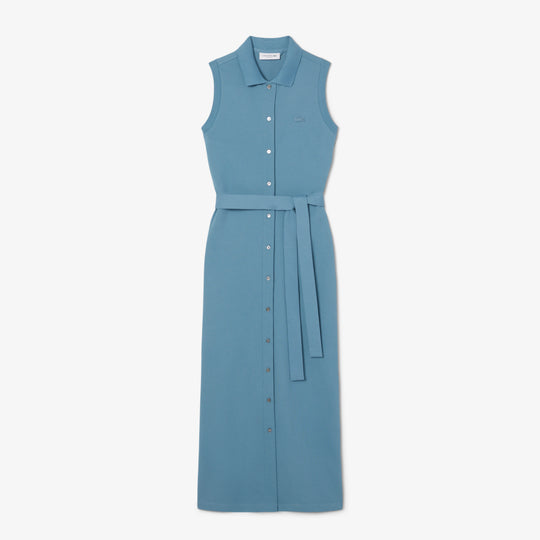 Long Stretch Mini Pique Polo Dress - EF1107