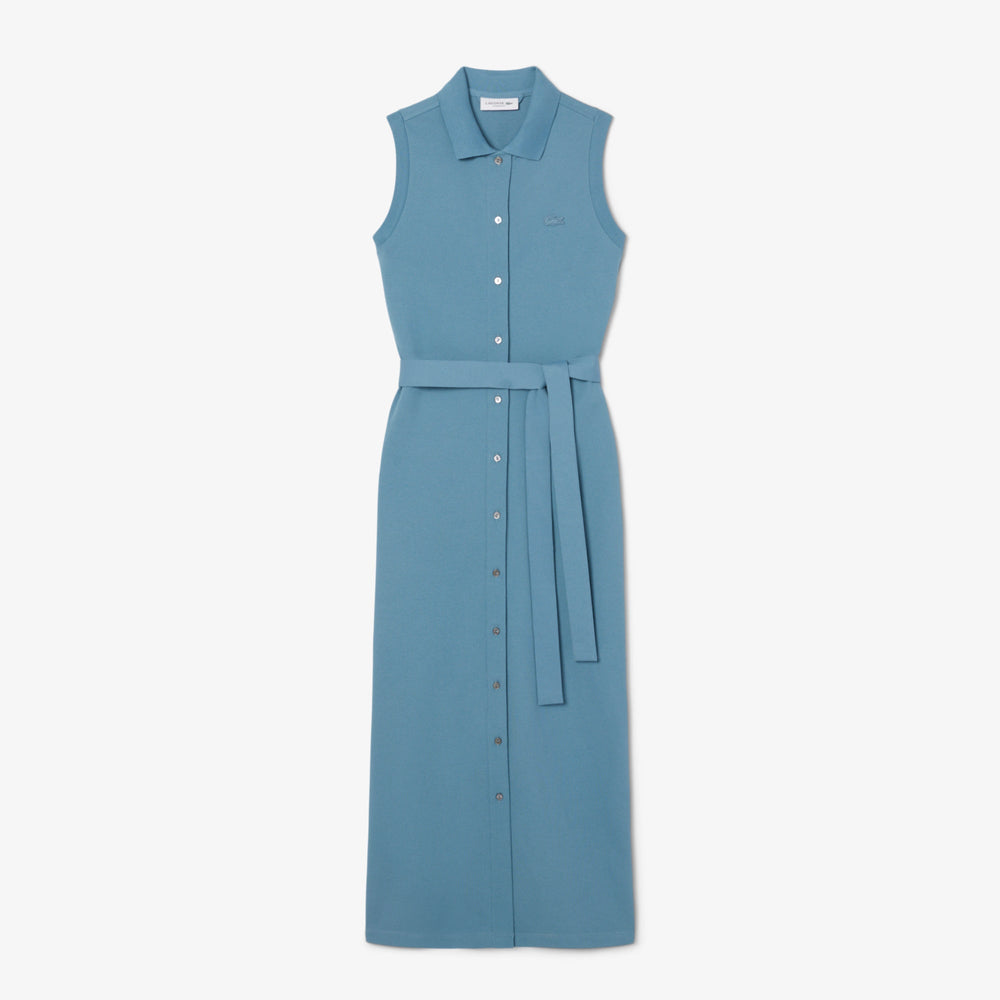 Long Stretch Petit Pique Polo Dress-EF1107