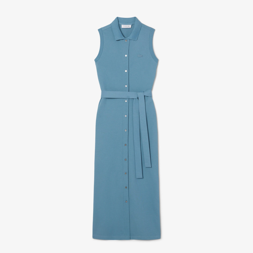 Long Stretch Petit Pique Polo Dress-EF1107
