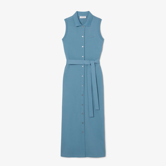 Long Stretch Petit Pique Polo Dress-EF1107
