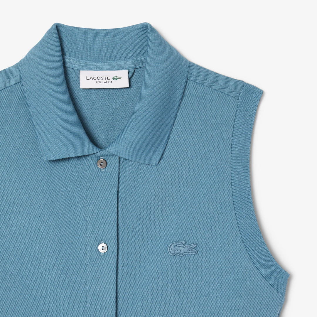 Long Stretch Petit Pique Polo Dress-EF1107