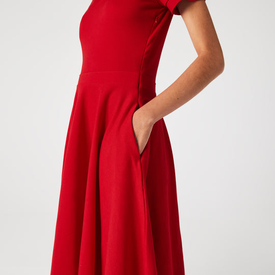 Women's Fitted Cotton Pique Polo Dress - EF1682
