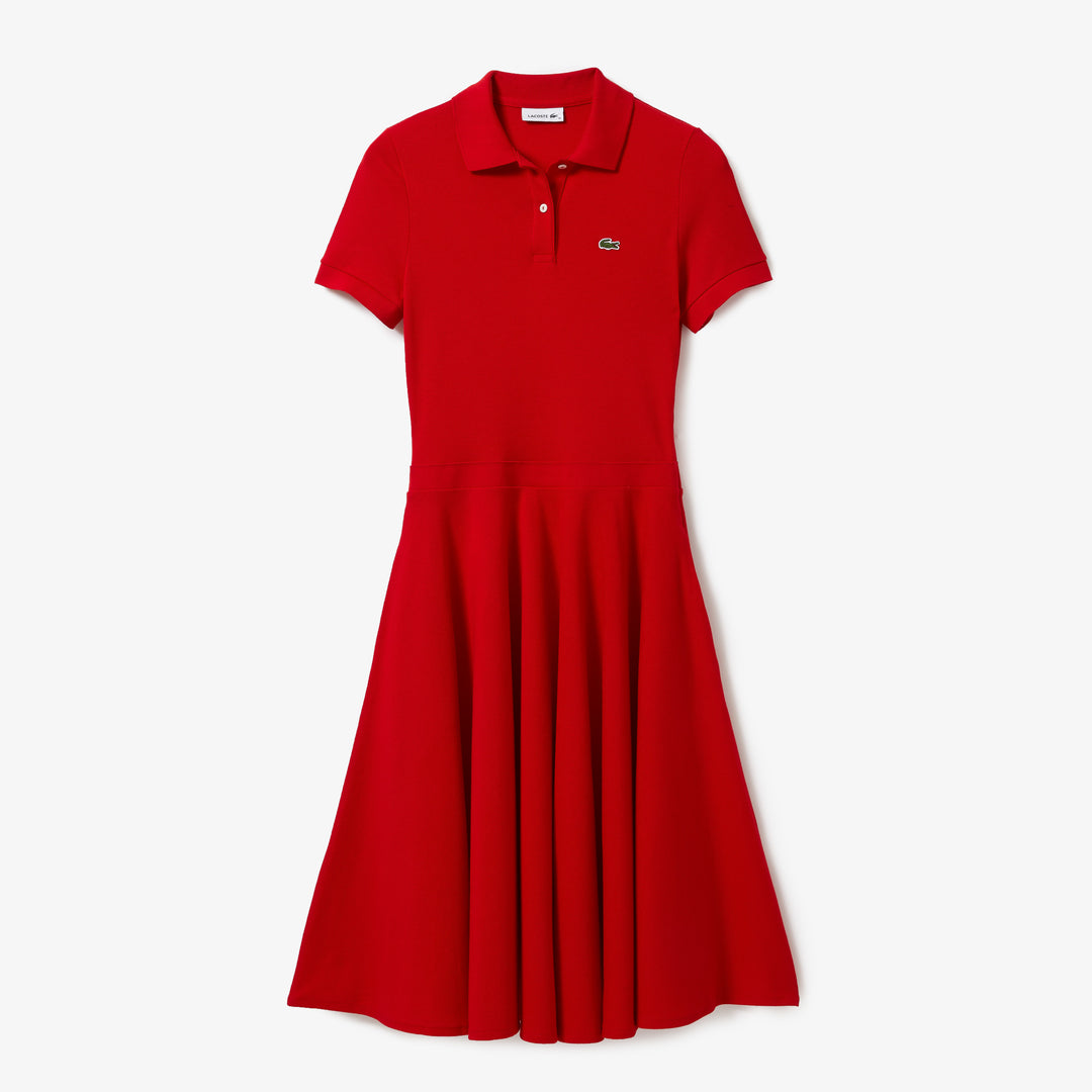 Women's Fitted Cotton Pique Polo Dress - EF1682