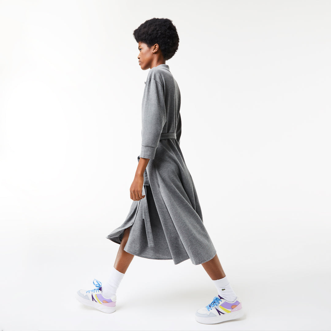 women's cotton piqu belted polo dress Women's Buttoned Belted Cotton Piqu Polo Dress - Dresses & Skirts - New In 2026