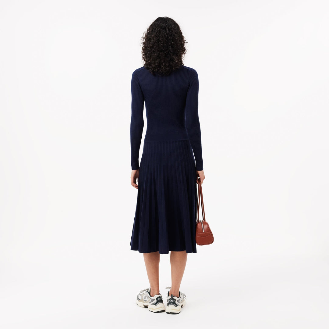 Long Sleeved Ribbed Wool Dress - EF2612