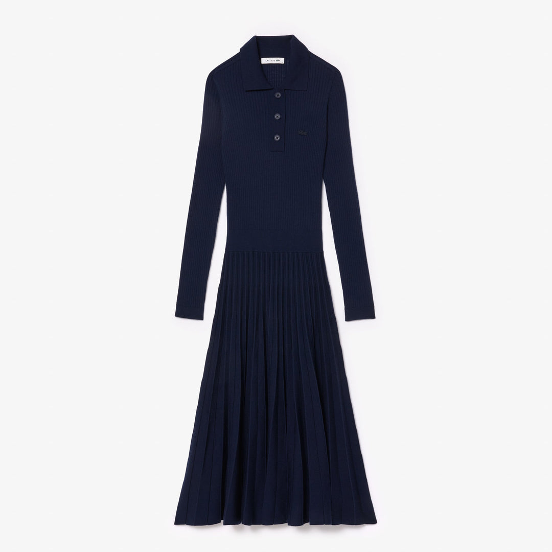 Long Sleeved Ribbed Wool Dress - EF2612