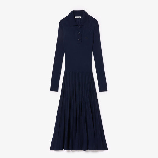 Long Sleeved Ribbed Wool Dress - EF2612