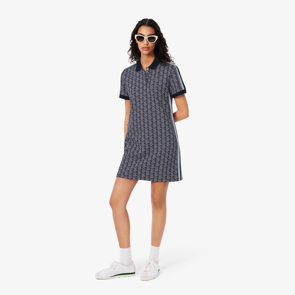 Slim Fit Monogram Jacquard Polo Dress - EF2655