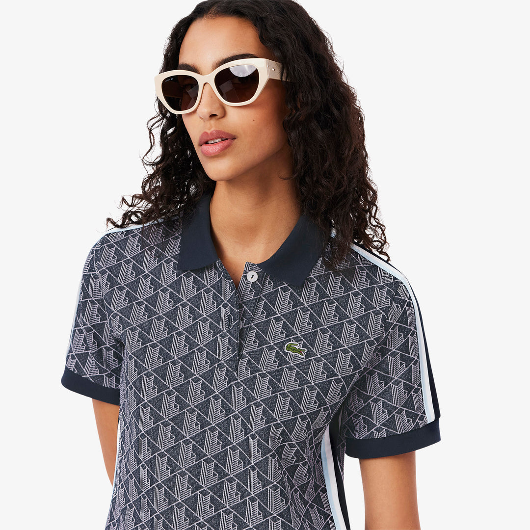 Slim Fit Monogram Jacquard Polo Dress - EF2655