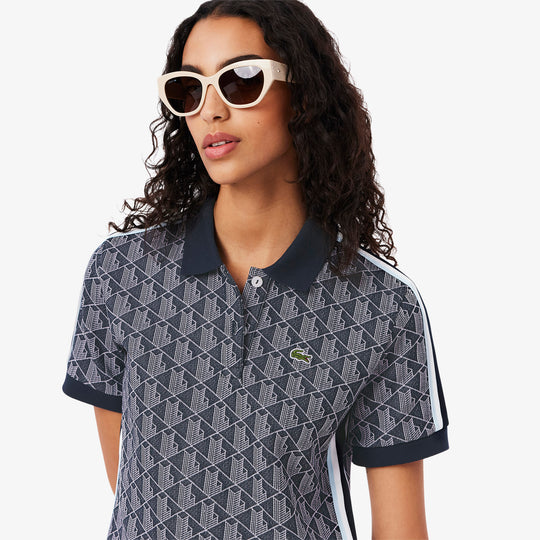 Slim Fit Monogram Jacquard Polo Dress - EF2655