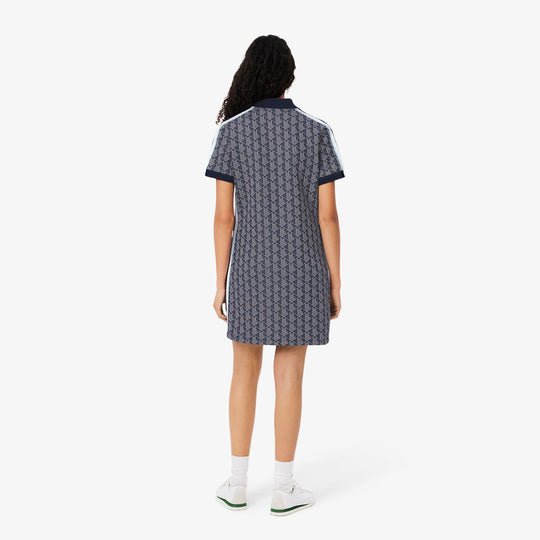 Slim Fit Monogram Jacquard Polo Dress-EF2655