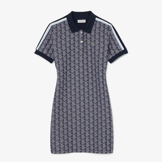 Slim Fit Monogram Jacquard Polo Dress - EF2655