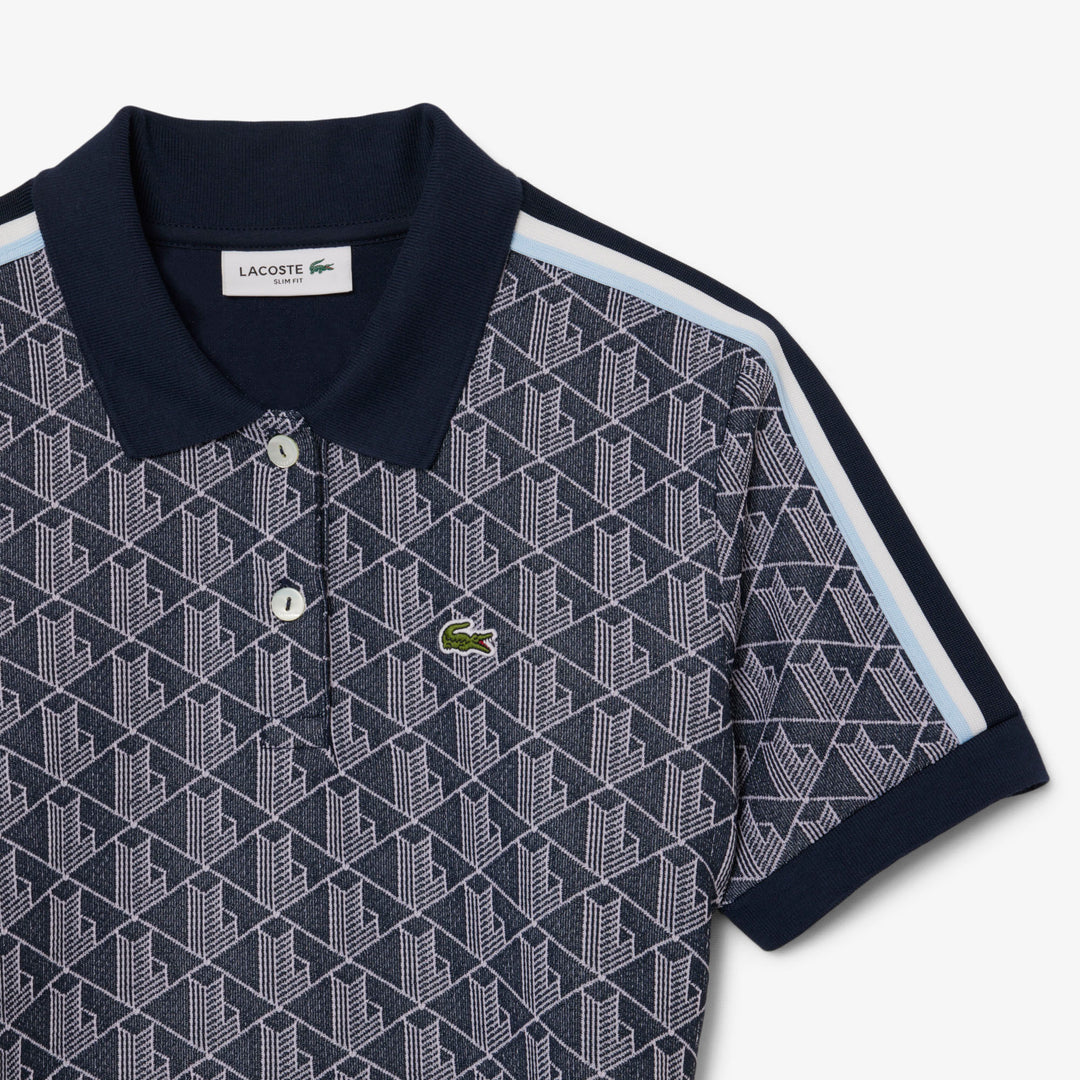 Slim Fit Monogram Jacquard Polo Dress - EF2655