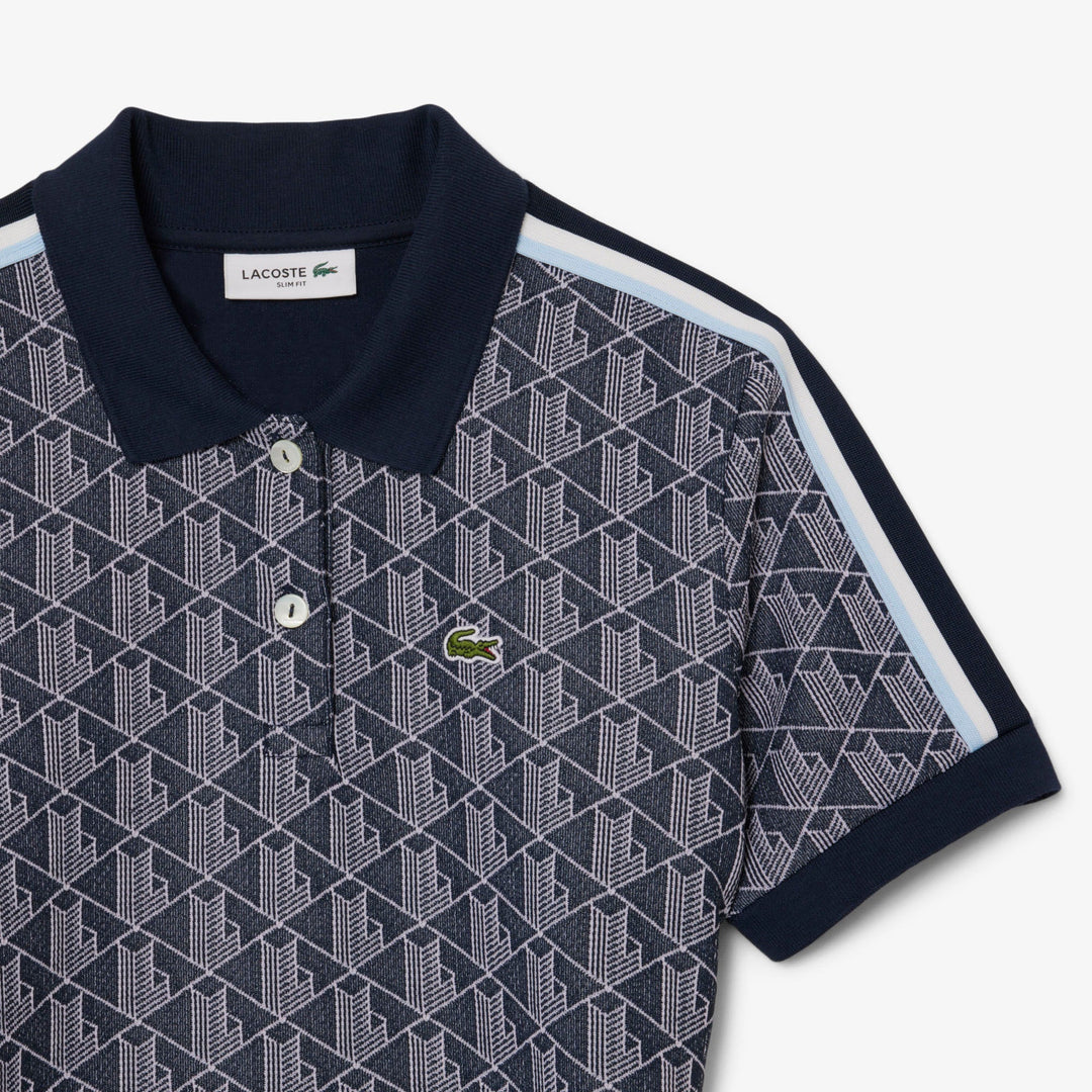 Slim Fit Monogram Jacquard Polo Dress-EF2655