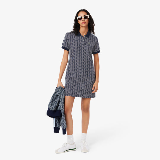 Slim Fit Monogram Jacquard Polo Dress - EF2655