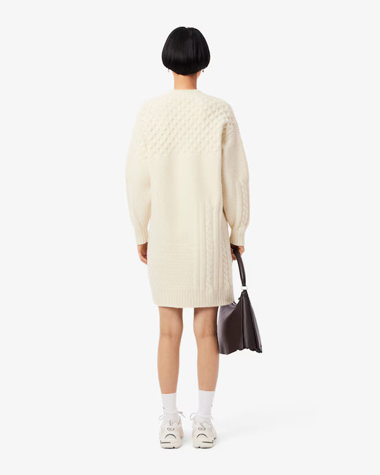 Patchwork Effect Wool Sweater Dress - EF4173