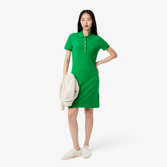 Slim Fit Stretch Pique Polo Dress - EF5473