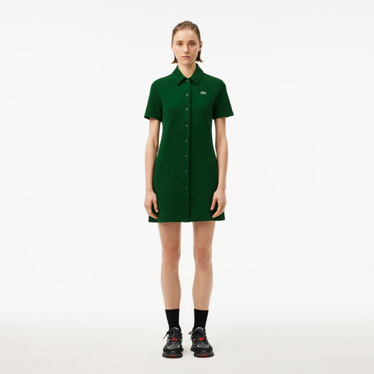 Heavy Piqué Buttoned Polo Dress - EF6922