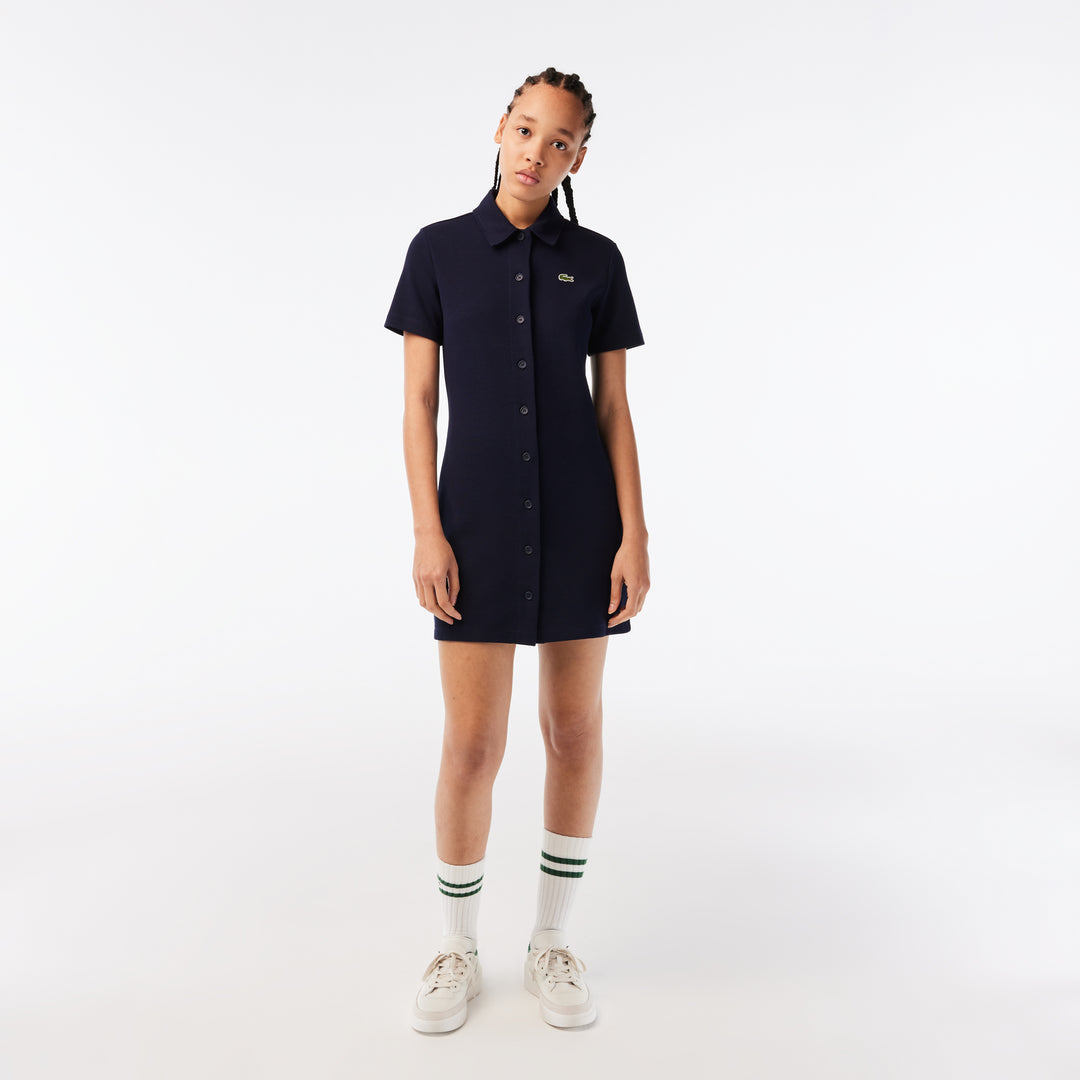 Women’s Lacoste Organic Cotton Buttoned Polo Dress - EF6922