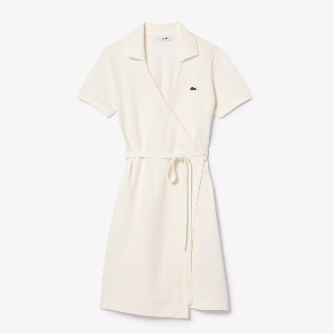 Stretch Petit Piqué Wrap Dress - EF7252