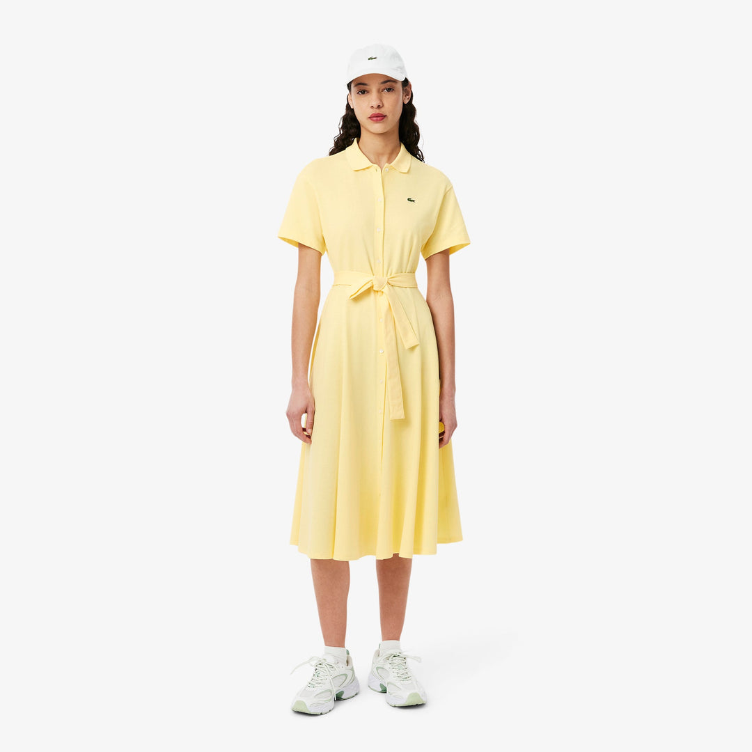 Flared Petit Pique Polo Dress-EF9621