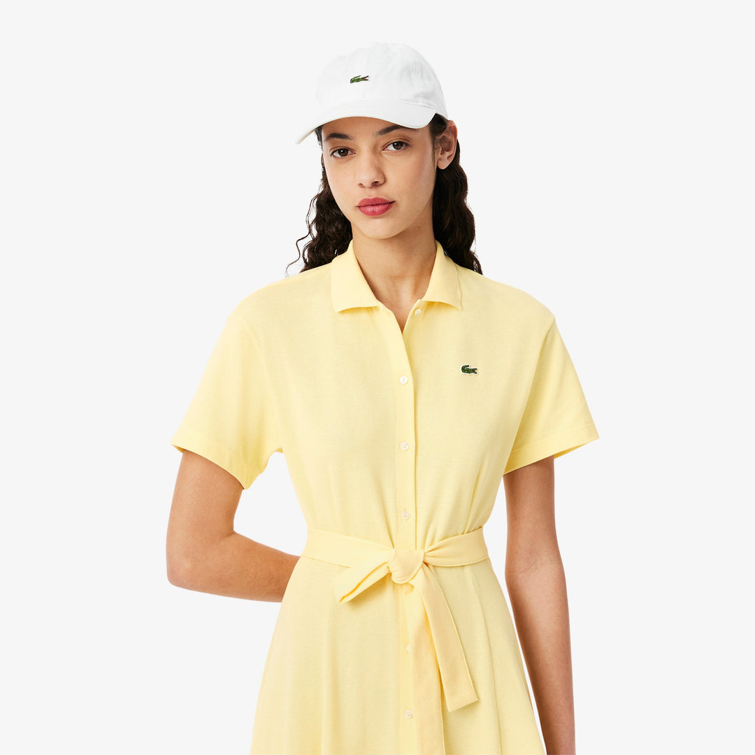 Flared Petit Pique Polo Dress-EF9621