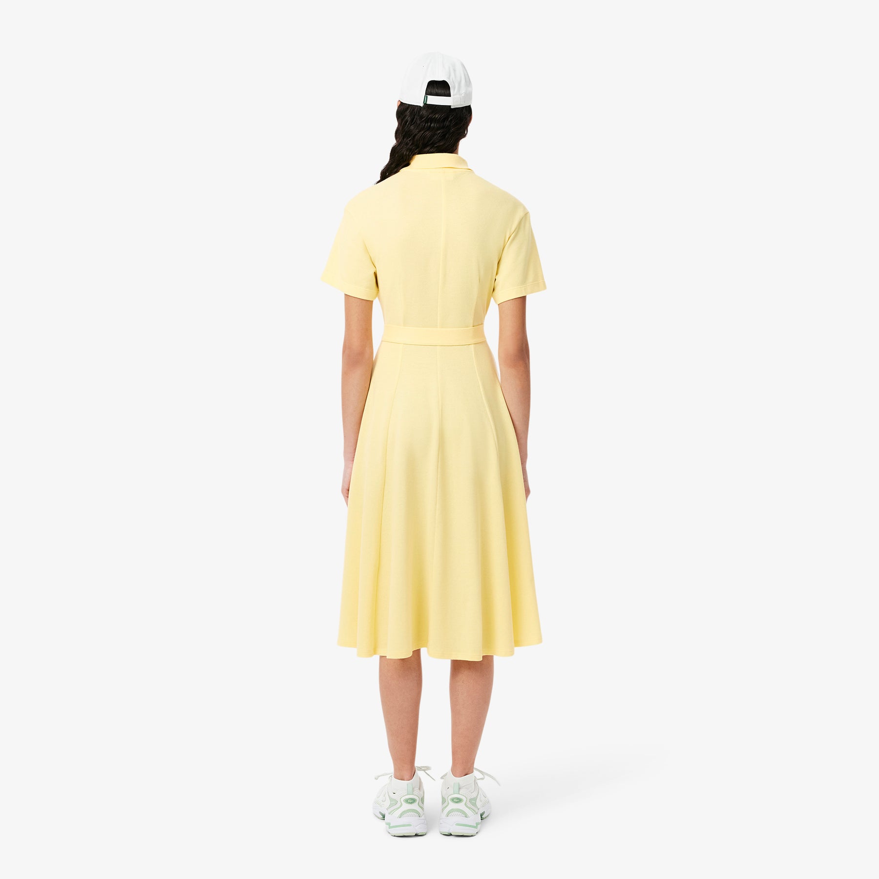 women's flared mini-piqu polo dress Lacoste Women's Flared Mini-Piqu Polo Dress