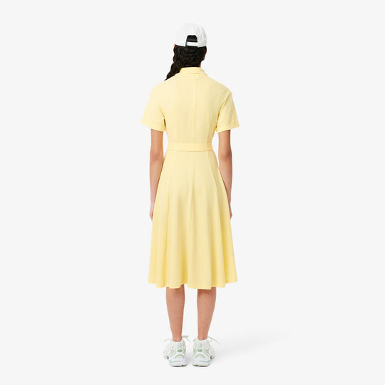 Flared Petit Pique Polo Dress-EF9621