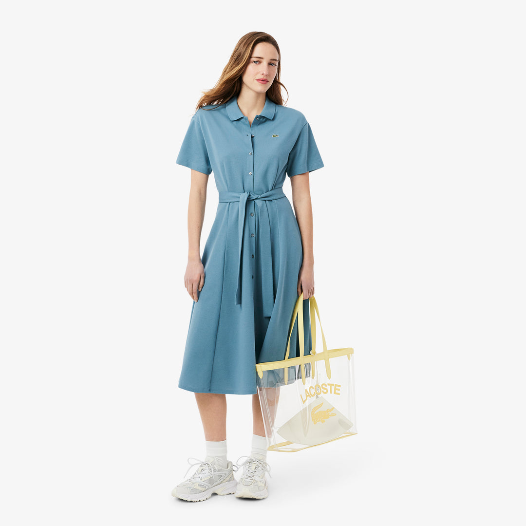 Flared Mini-Pique Polo Dress - EF9621