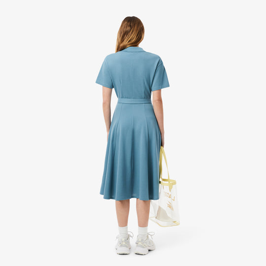Flared Mini-Pique Polo Dress - EF9621
