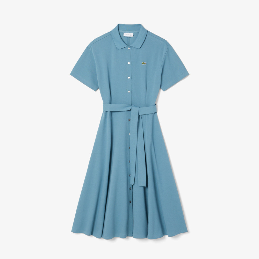 Flared Petit Pique Polo Dress-EF9621