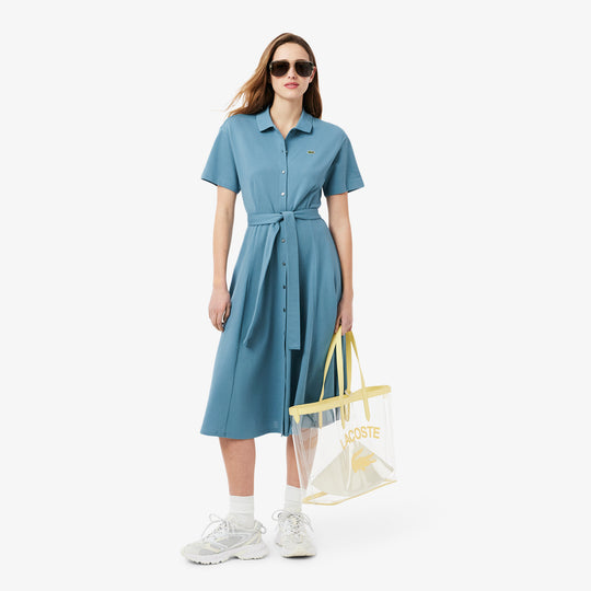 Flared Mini-Pique Polo Dress - EF9621
