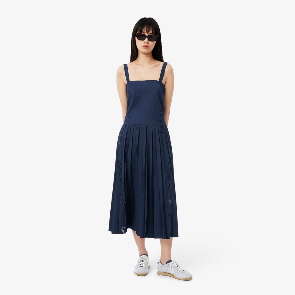 Long Pleated Strap Dress - EF9723