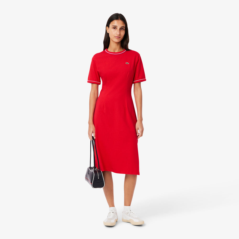 Trim Accent Jersey T-shirt Dress - EF9988