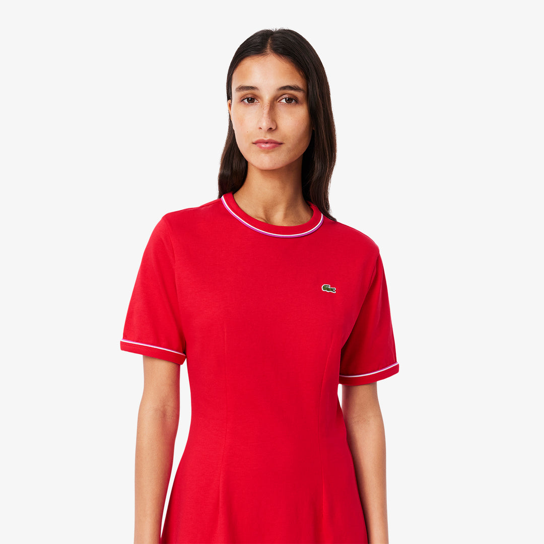 Trim Accent Jersey T-shirt Dress - EF9988