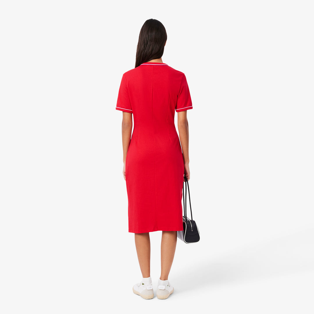 Trim Accent Jersey T-shirt Dress - EF9988