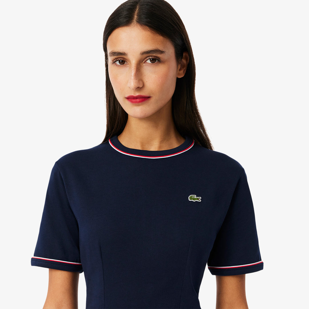 Trim Accent Jersey T-shirt Dress - EF9988
