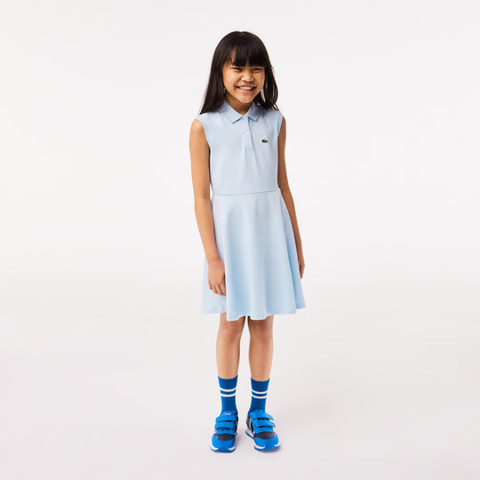 Girls’ Lacoste Fit And Flare Stretch Pique Polo Dress - Ej5297